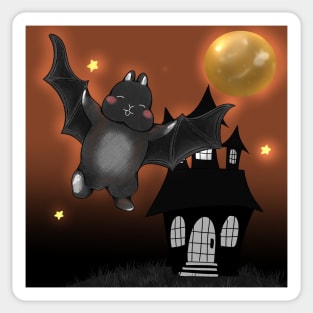 BAT BUNNY outside the Halloween castle Sticker